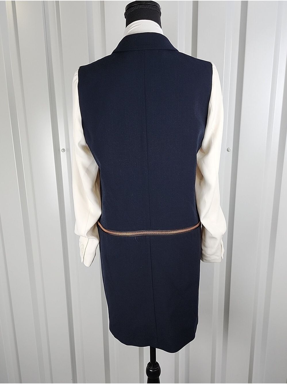 Muller Of Yoshiokubo Navy Convertible Blazer Sz EU38 US6 Tailored Futuristic EUC - Picture 3 of 13